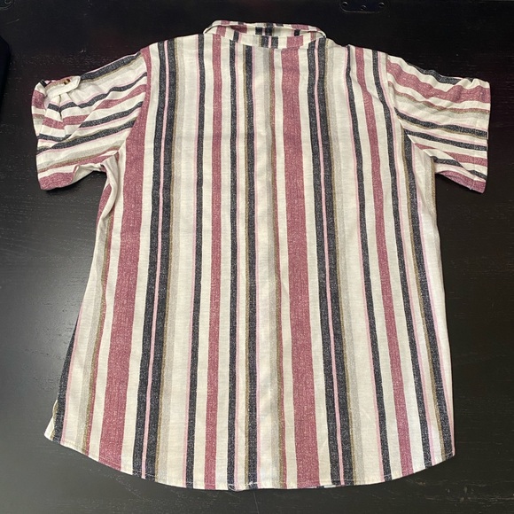 Eden & Olivia Multicolor Striped Button-Down Shirt - Picture 5 of 5